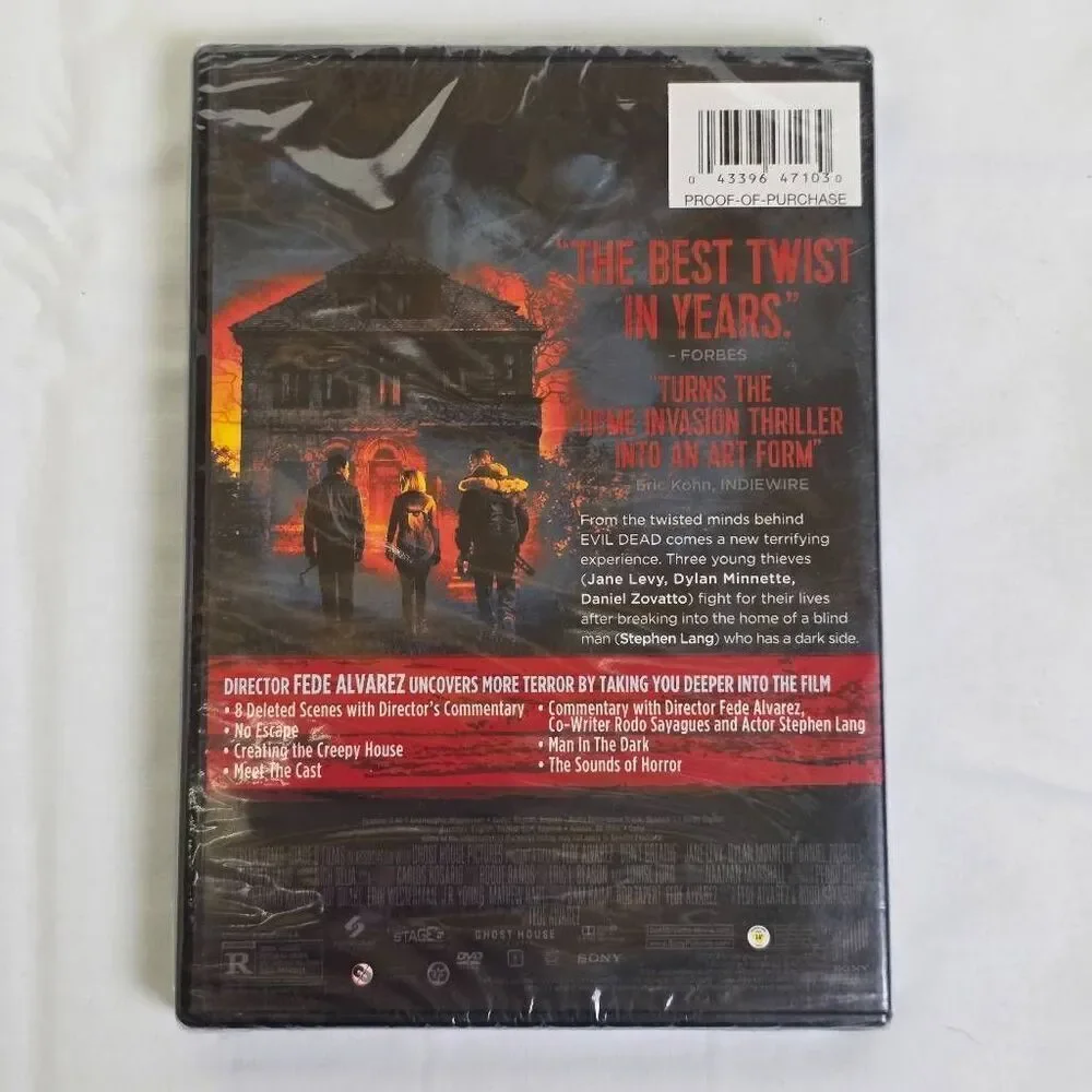 Don’t Breathe DVD (Horror Thriller, 2016)
